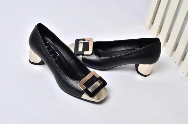 RV Shallow mouth Block heel Shoes Women--020